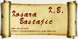 Kosara Bastajić vizit kartica
